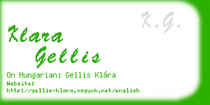 klara gellis business card